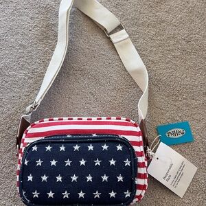 Maaji Patriotic Canvas Mini Crossbody Bag Stars & Stripes